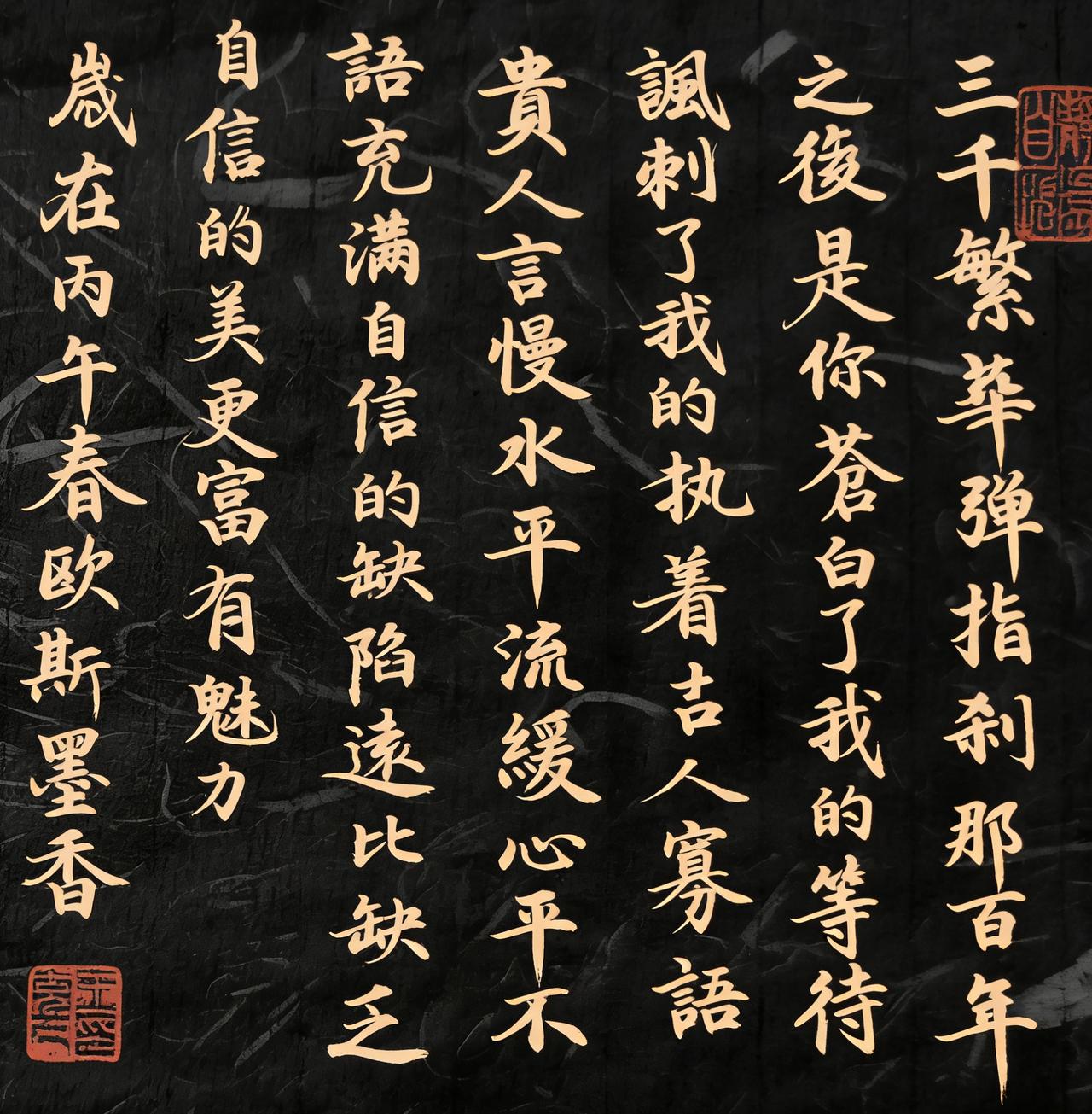 我是生活在我那小山村的写字匠，会写毛笔字。给村里写了一辈子需要写字的事，不收钱。