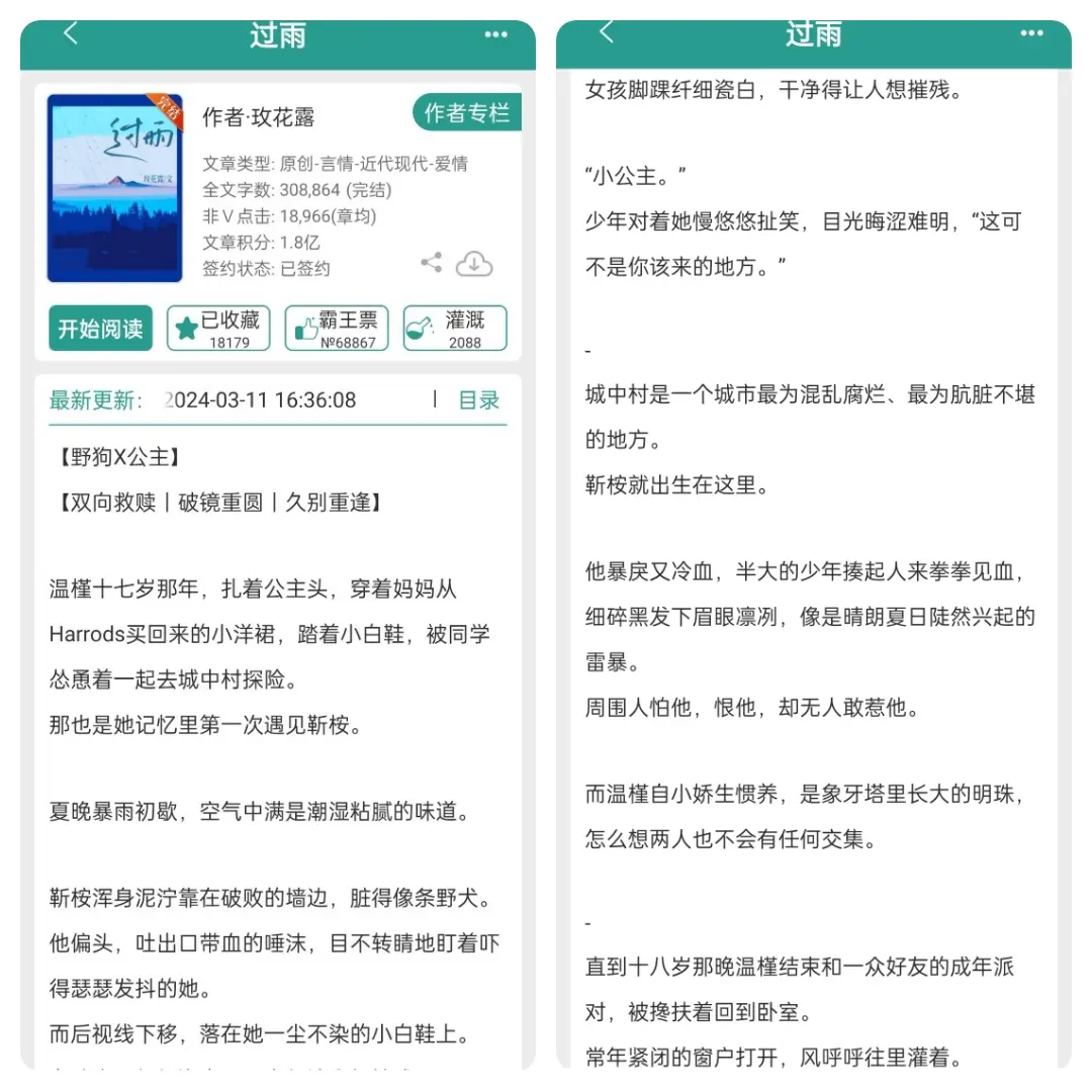 过雨 暗恋 救赎 言情 现言