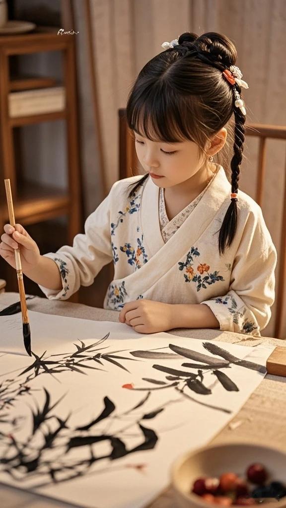 培养孩子爱画国画的趣味计划
🎨 第一步：用故事点燃兴趣
把国画工具变成“魔法道