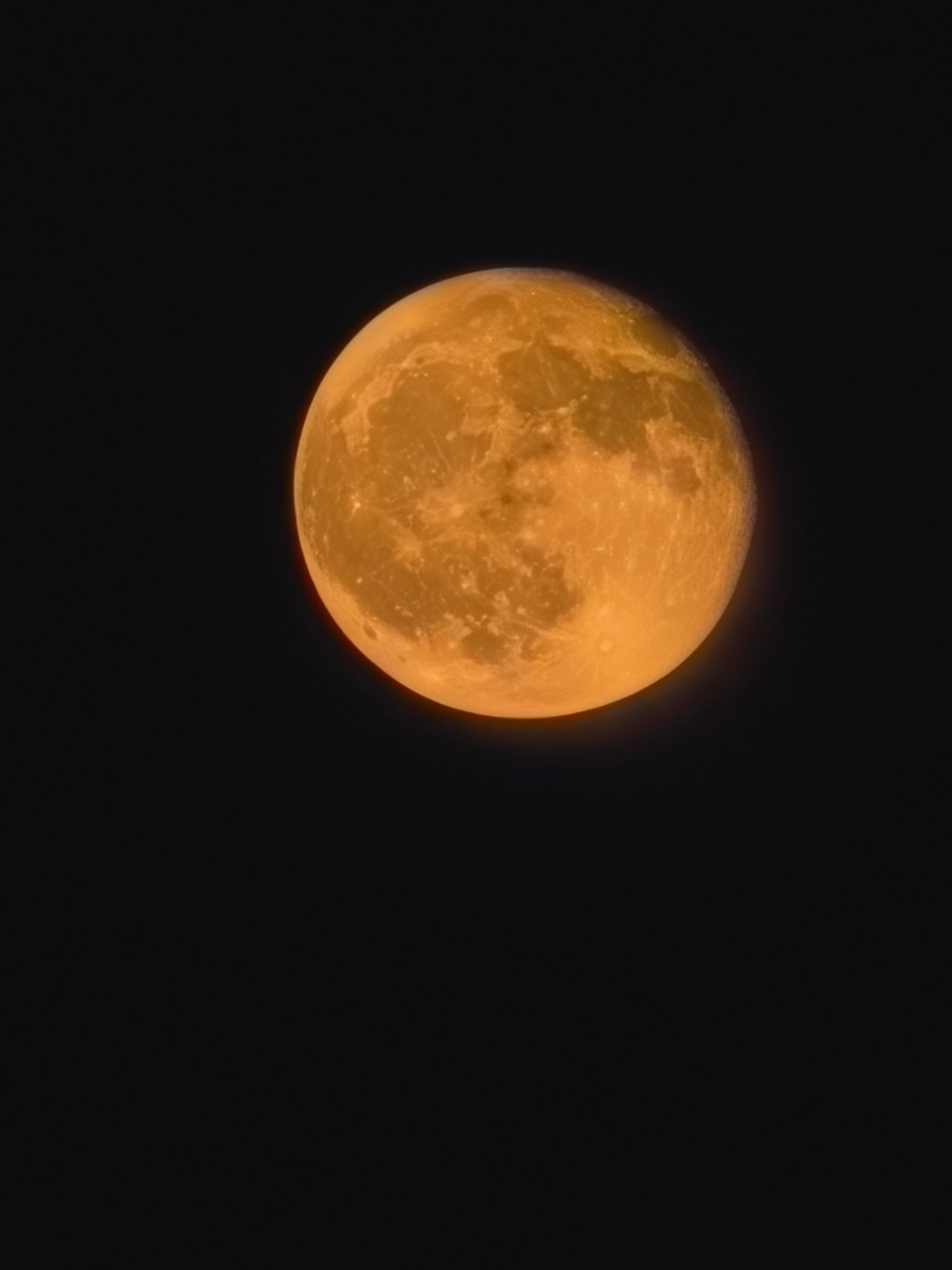 今夜的月亮是橘色的耶 