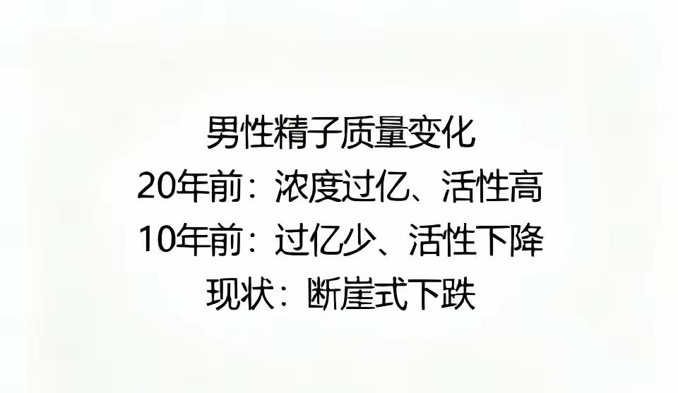 有专家说，几十年后，可能我们会断子绝孙。
这话听起来有点狠，但现实告诉我们，可能