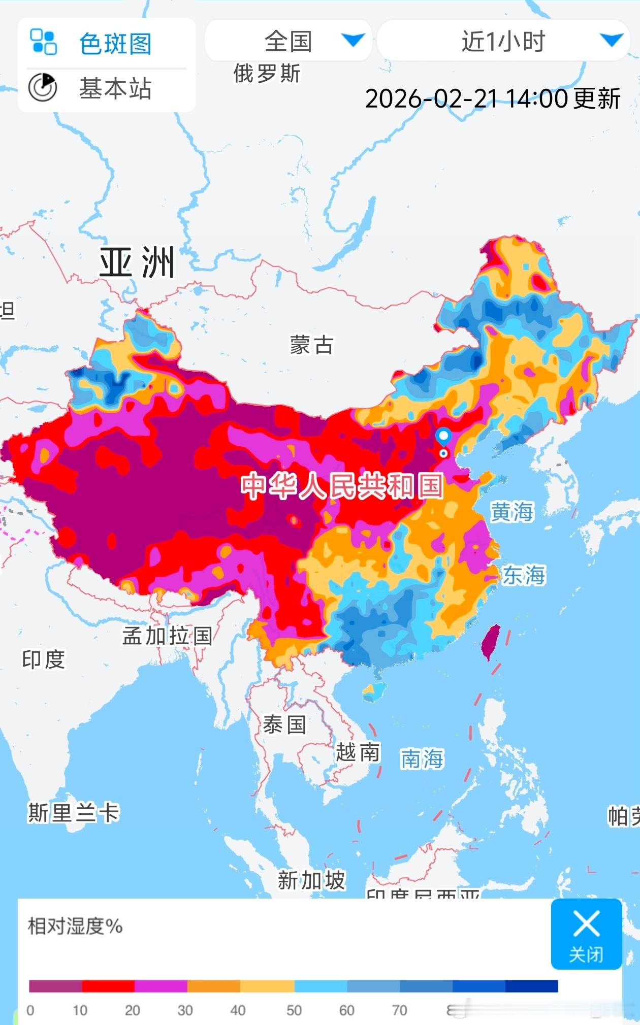 【雨雪】今天08-14时内蒙古降雪增多，朱日和3毫米为全国6小时降水量最大站点。