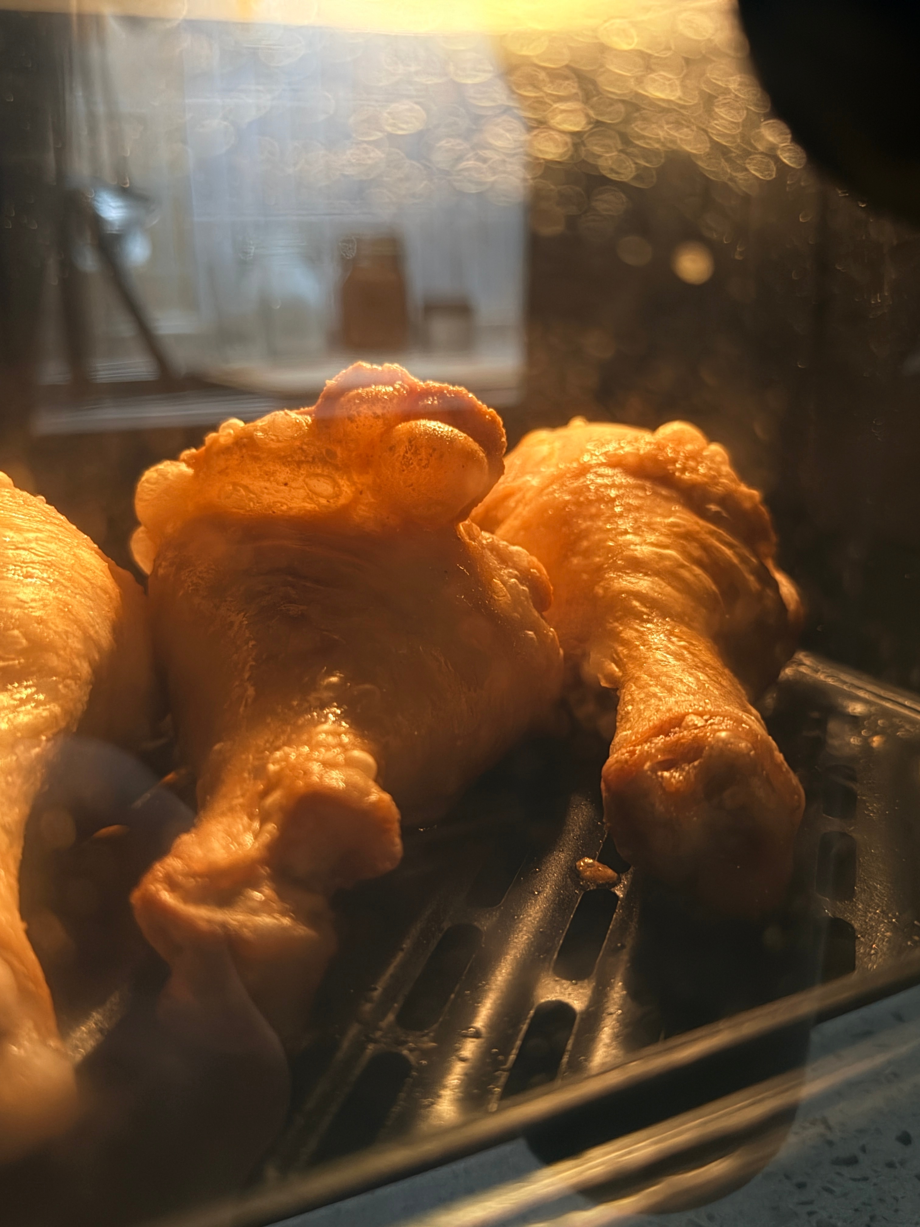 为了录出完美的菜谱，这是老张今天的第四顿烤鸡腿了🍗感觉她已经开始反抗了[苦涩]