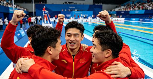 四连冠！亚运男子4×100米混合泳接力，中国队勇夺金牌