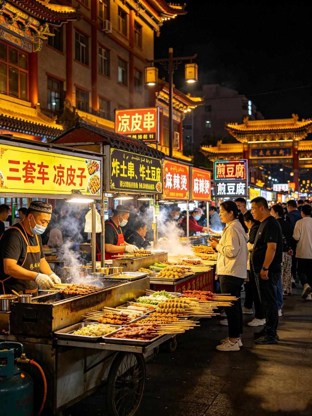 你一句去凉州我便奔赴千年烟火夕阳散尽金边，武威昭武门灯光次第亮起，如意甘肃・清凉