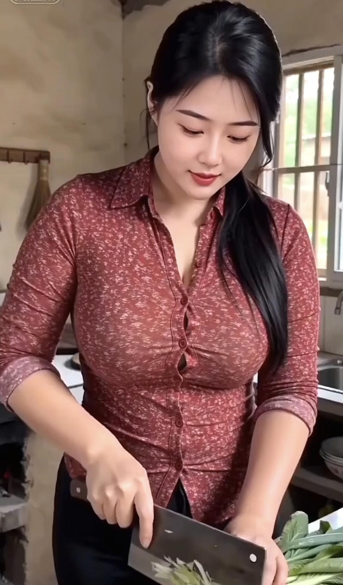 素手轻切菜，香气扑鼻来。