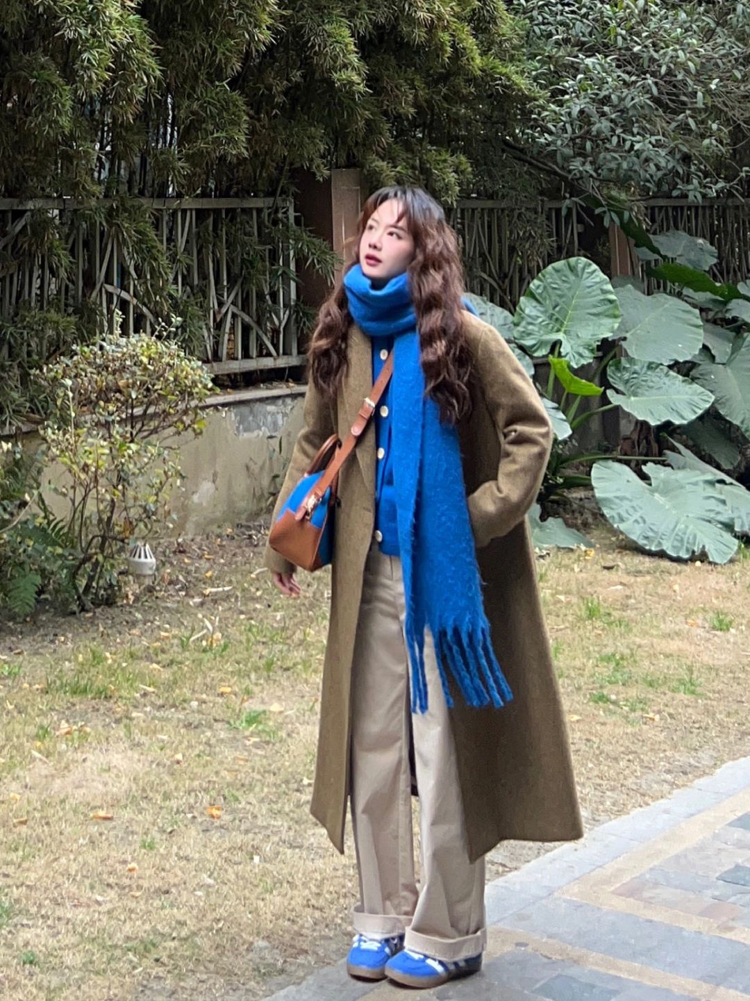🍂秋冬韩系复古不露腿~宝蓝色好适合叠穿！