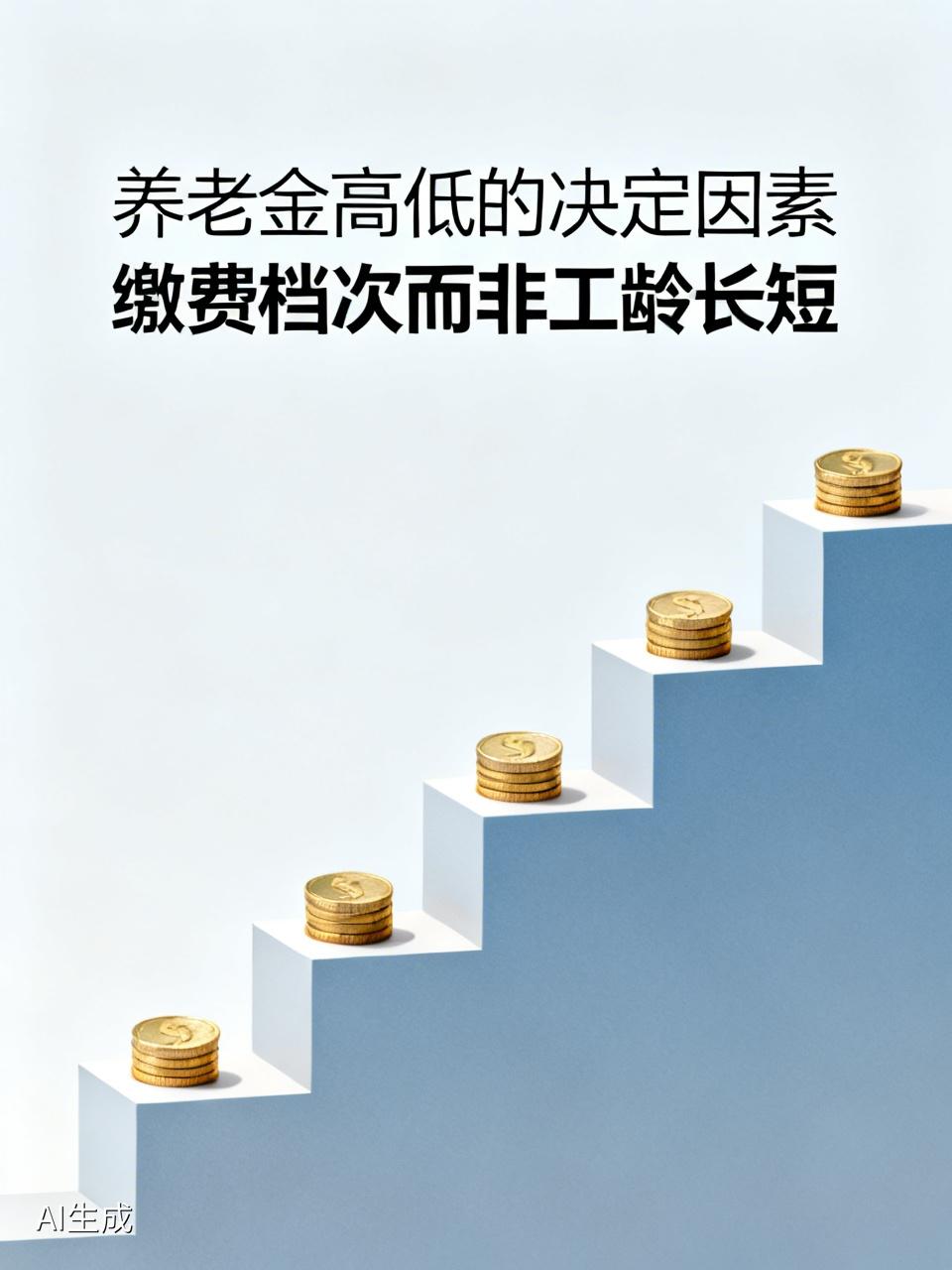 并非如此。即便工龄长达42年，但若按最低档次60%缴纳；而另一位工龄38年，按1