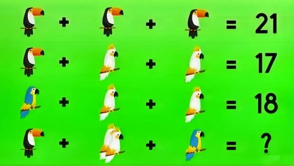 仔细看看，认真算一算，再将答案发到留言区。

逻辑推理 数学思维