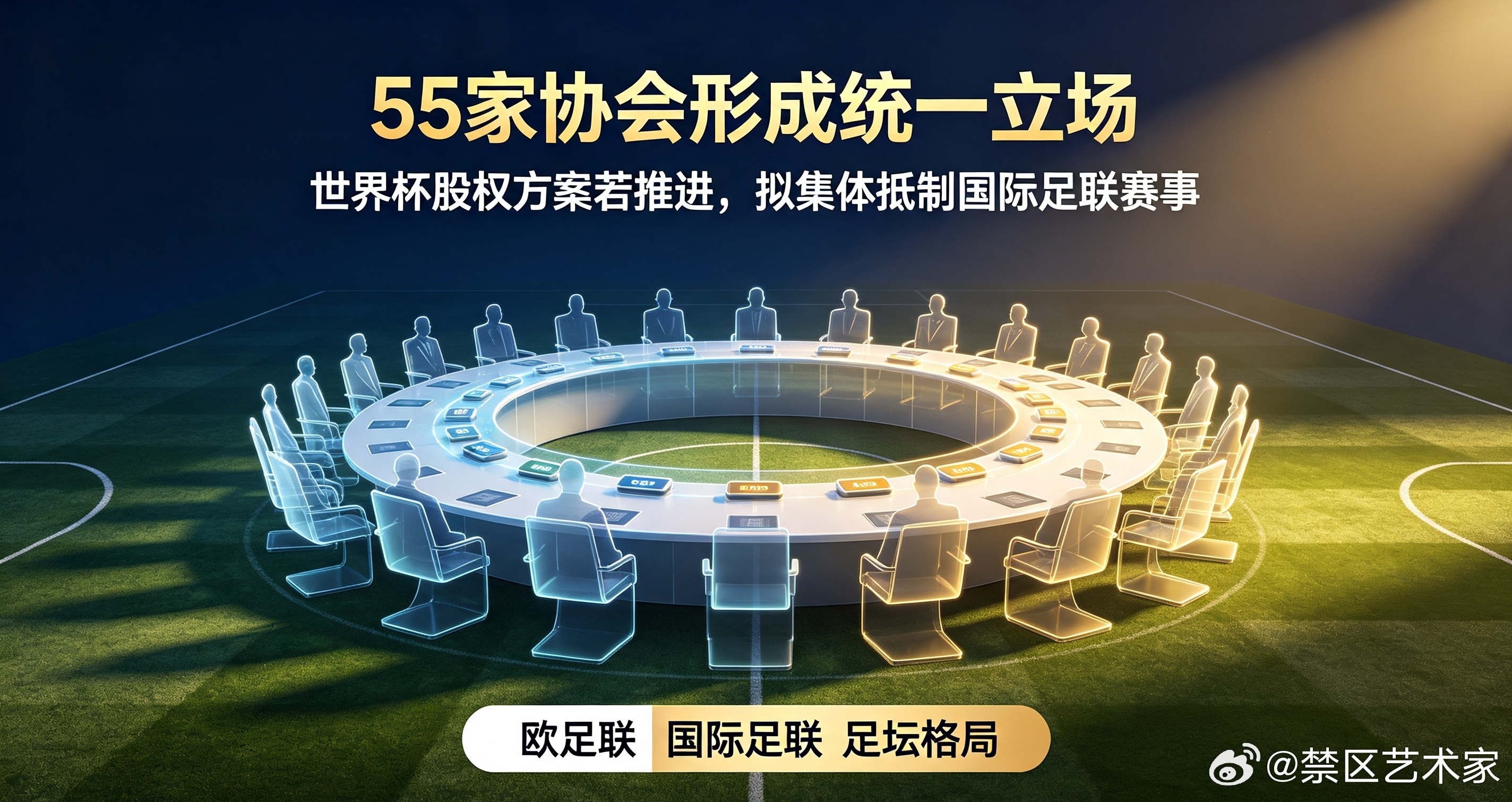 欧足联55家成员协会召开紧急会议并形成统一立场，一旦国际足联落实世界杯股权出售计