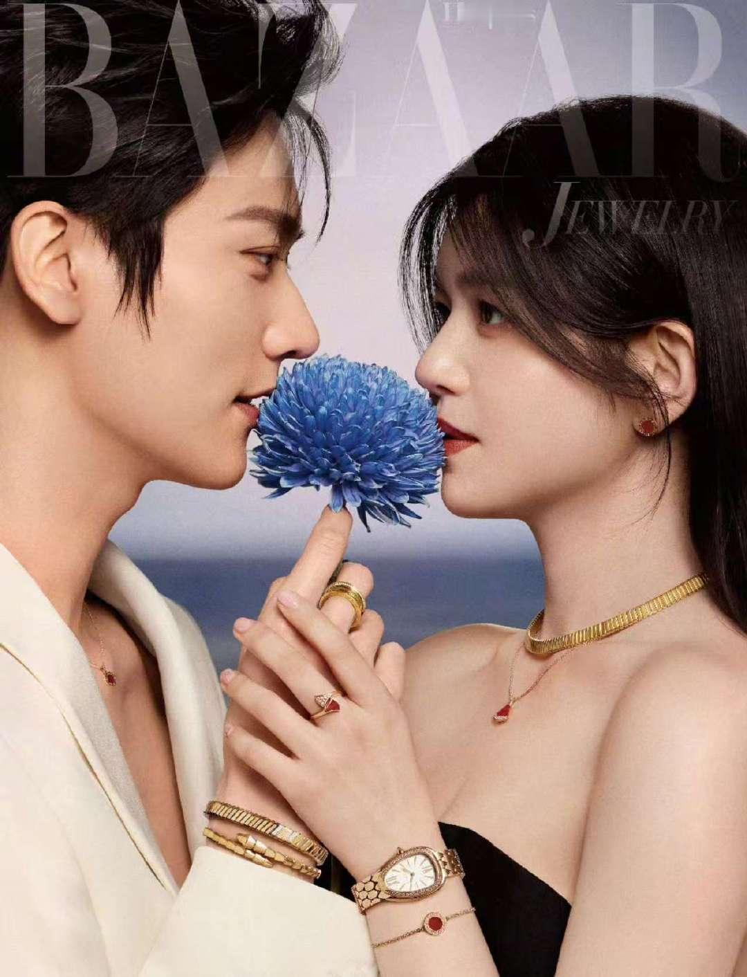 陈妍希周柯宇时尚芭莎情人节封面 陈妍希周柯宇时尚芭莎双人封面 我的妈呀！这个姐狗