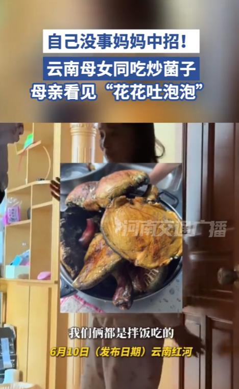 真是奇了怪了！云南一对母女，同吃一锅炒菌子，女儿啥事没有，母亲却当场“开幻”——
