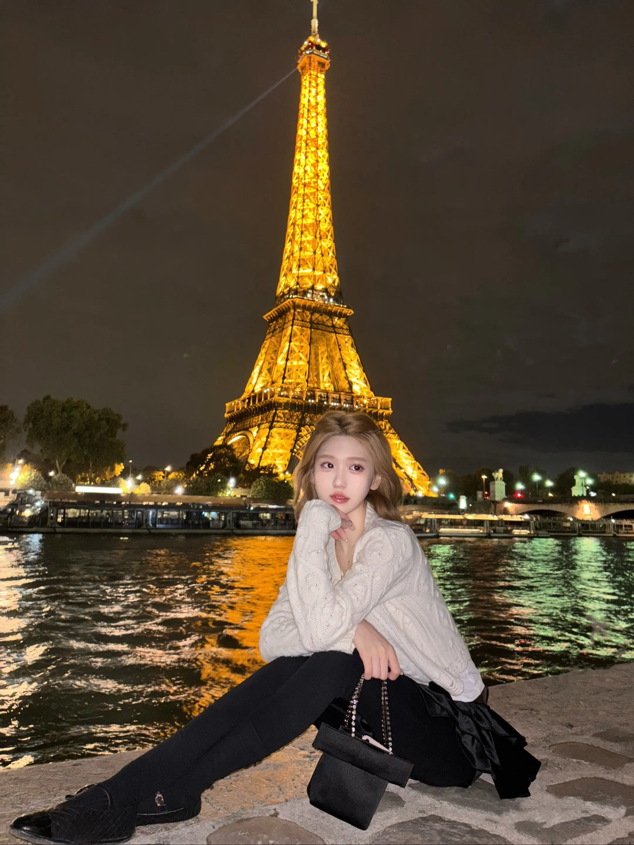 ✨bonjour paris 中秋月搭配埃菲尔铁塔  浪漫满分