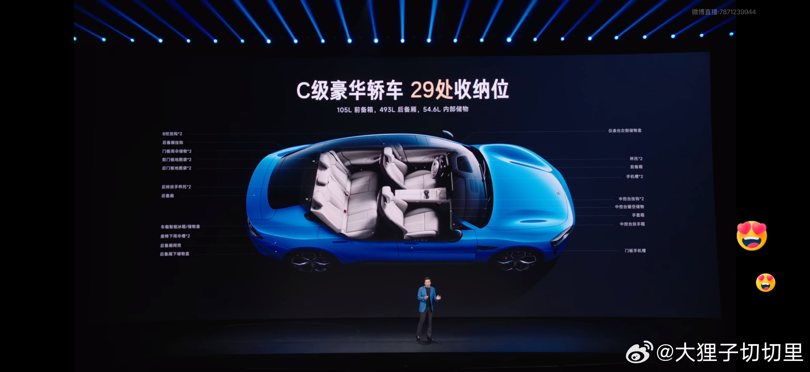 新一代SU7内饰升级了不少，四款内饰配色，米色和紫色不错啊。三层环绕式氛围灯，音