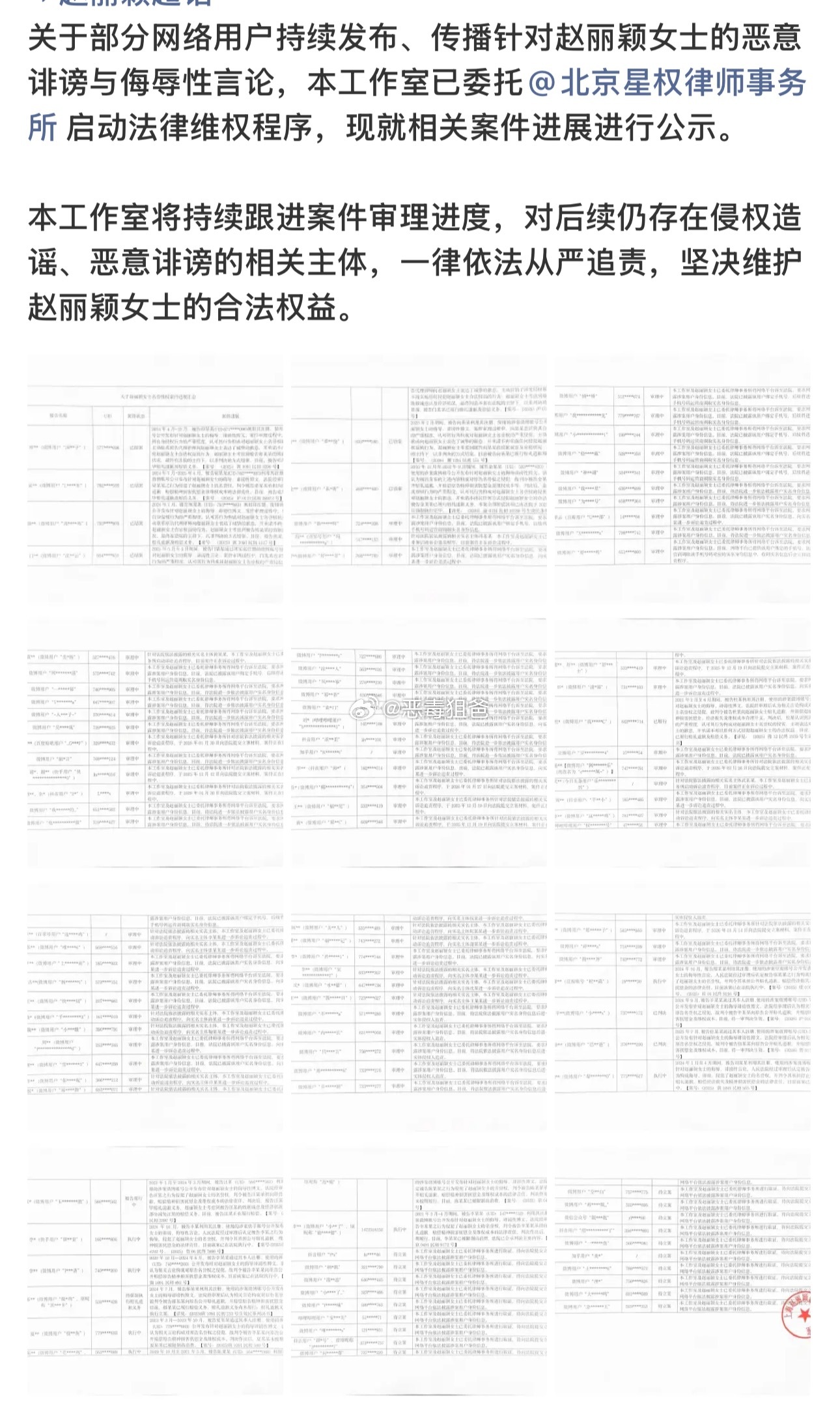 赵丽颖全平台告嘿支持赵丽颖女士维权 