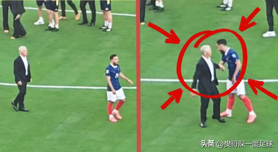😱 无视+弯腰系鞋带+转身走人！切尔基用“冷暴力”回应德尚，法国队内讧了？
