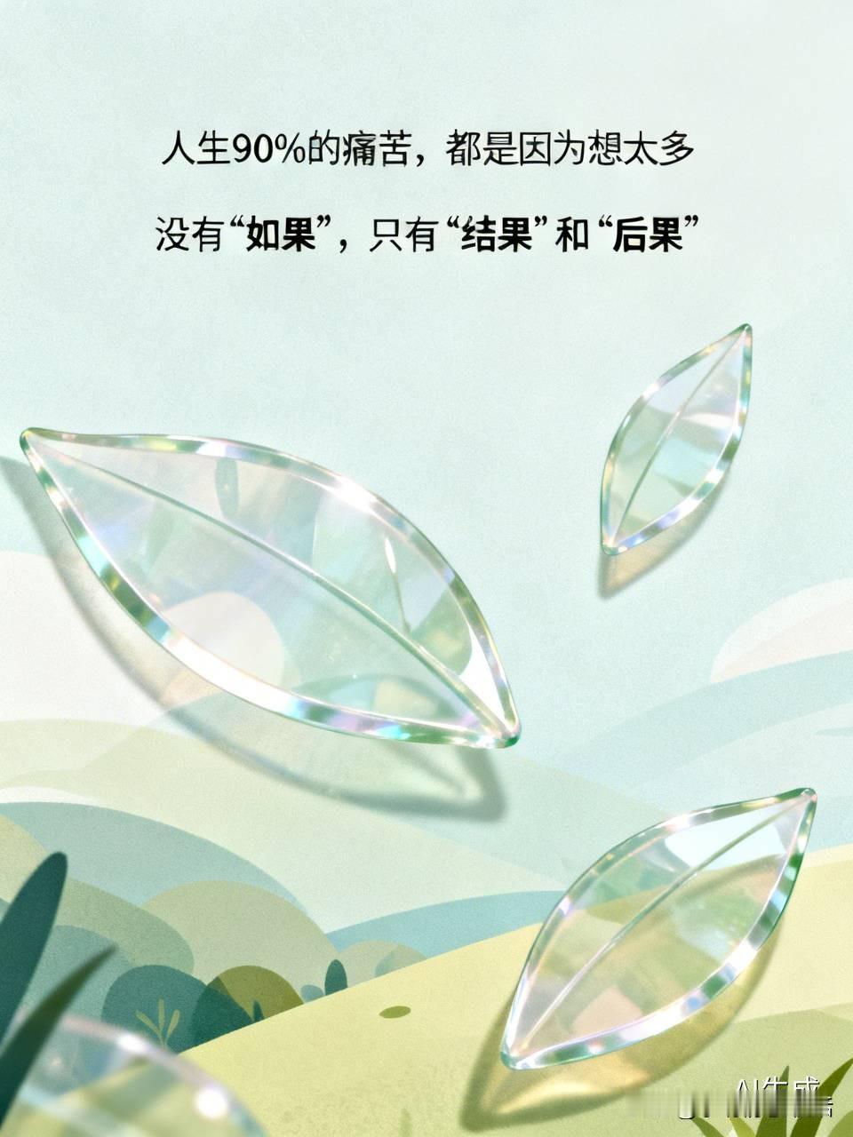真后悔没早点明白，人生90%的痛苦，都是因为想太多。
 
你是不是也总在深夜反复