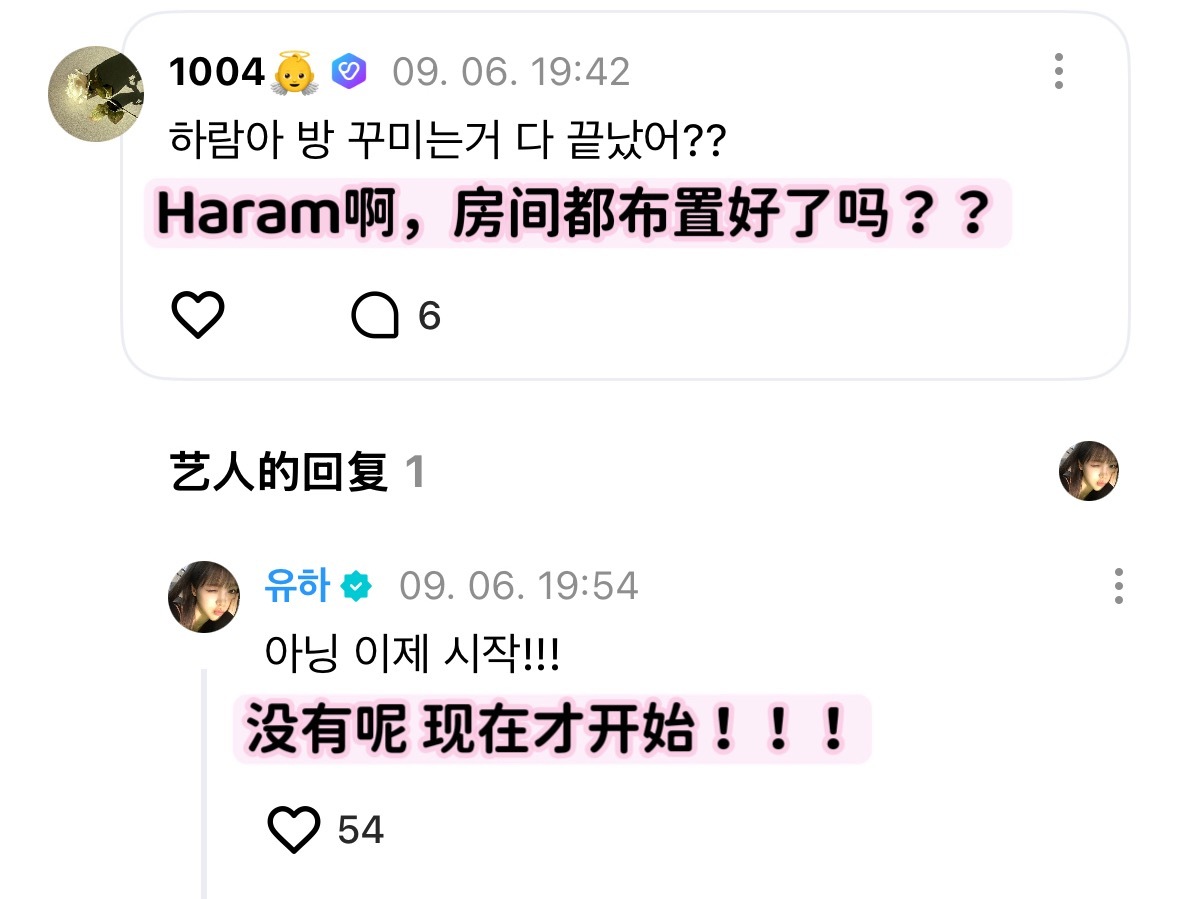 💭：Haram啊，房间都布置好了吗？？🎀：没有呢 现在才开始！！！ ​​​