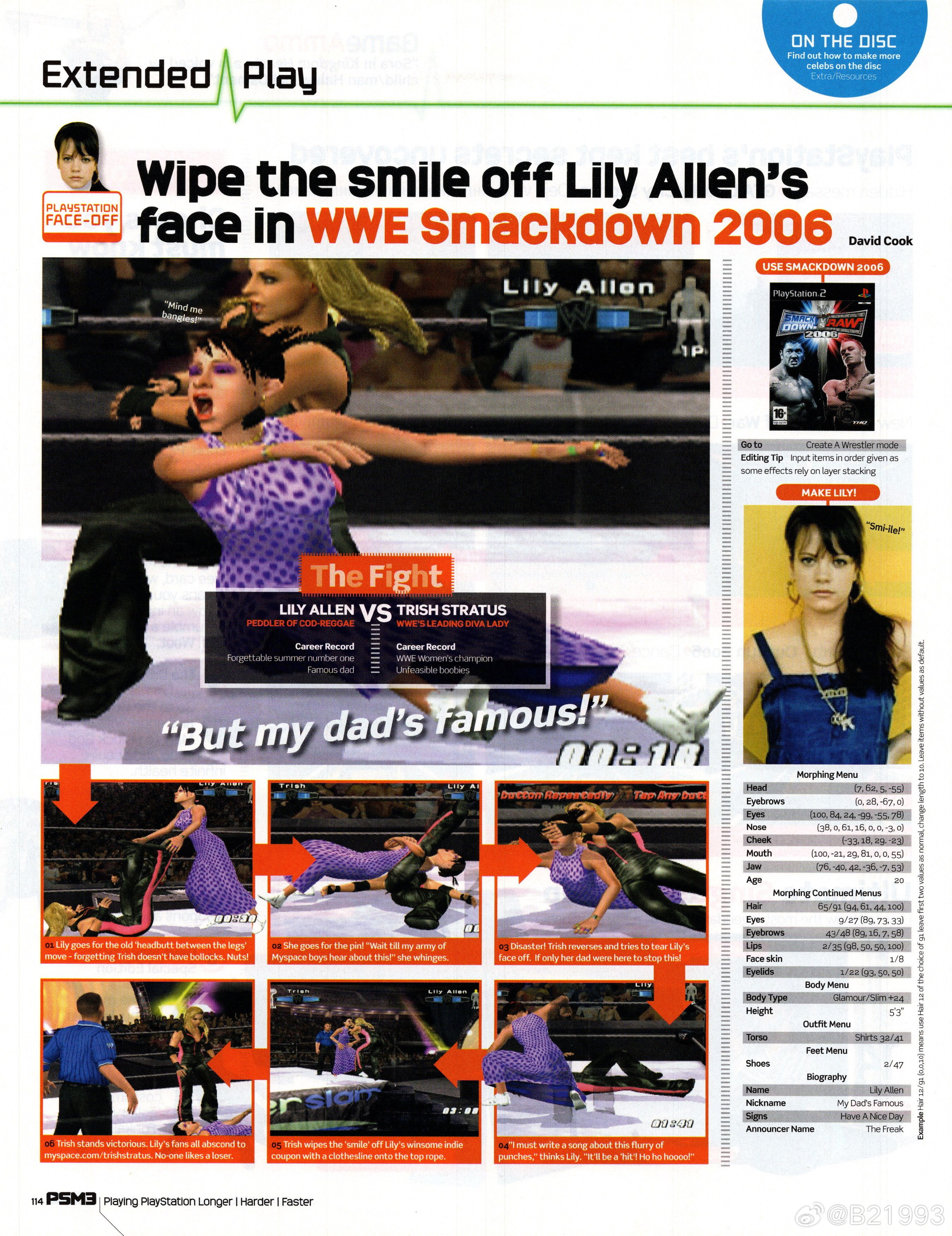 用WWE自订模式捏一个Lily Allen