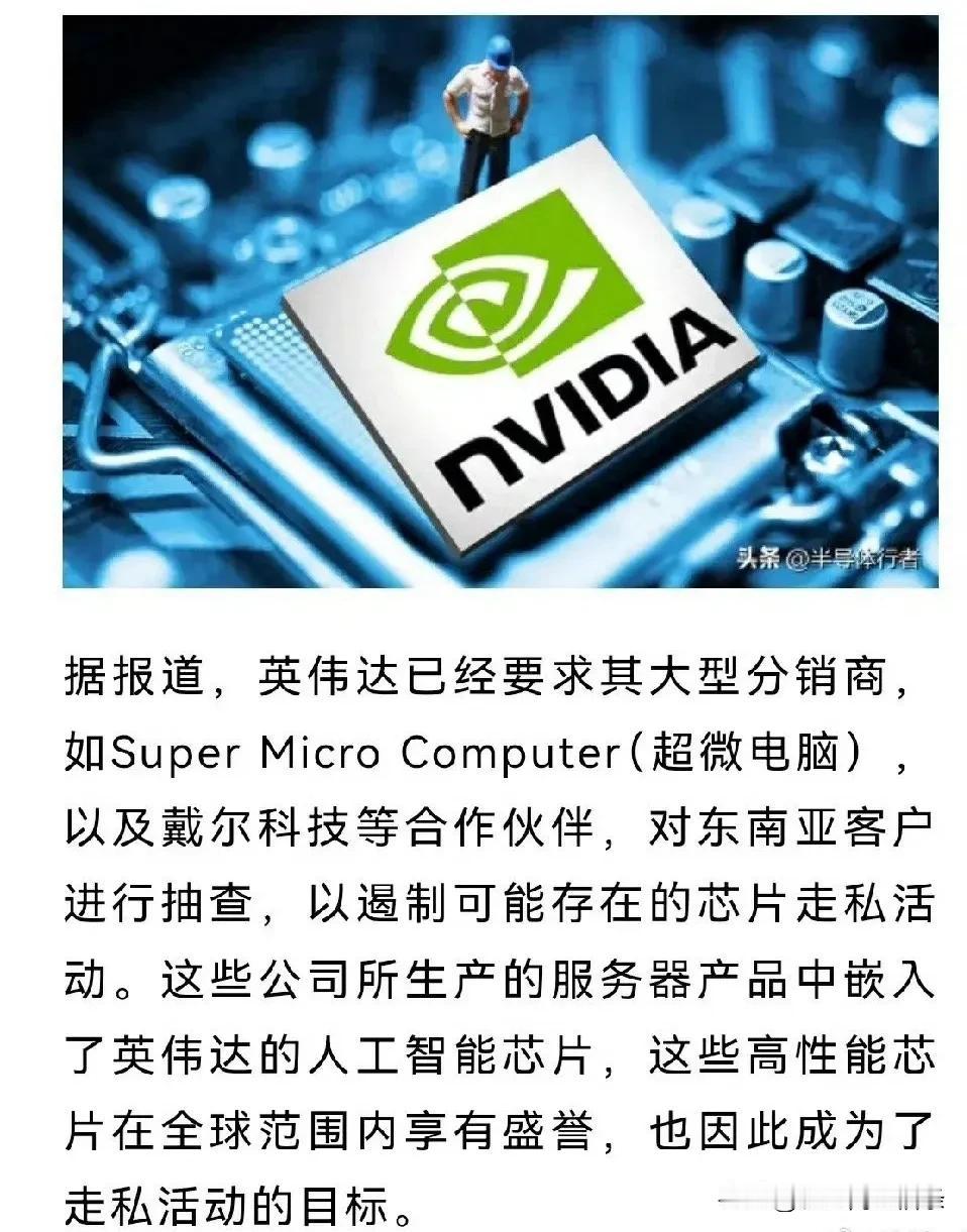 英伟达开始彻查东南亚的合作商出口到中国的高性能AI芯片。据说东南亚一些公司通过整