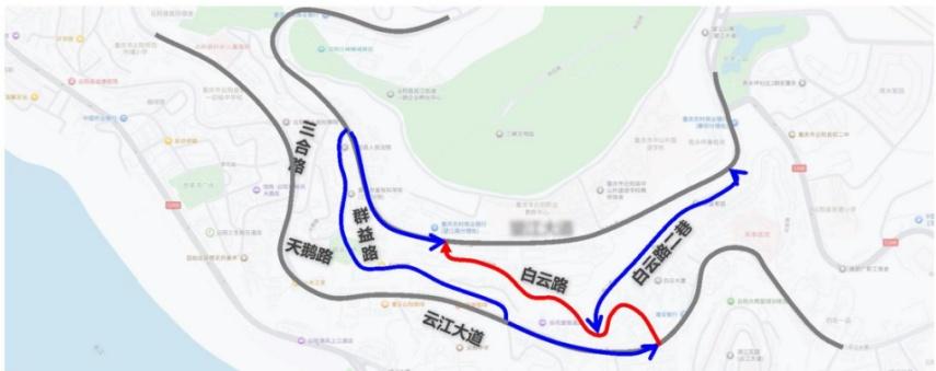 🚧【重要交通提示】望江大道+白云路施工绕行通知！速看避堵～
即日起至2026年