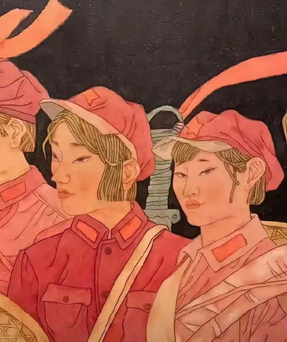 近日爆出，“川鲁同辉，纪念长征胜利90周年主题美术作品展”中的一幅画作《新时代的