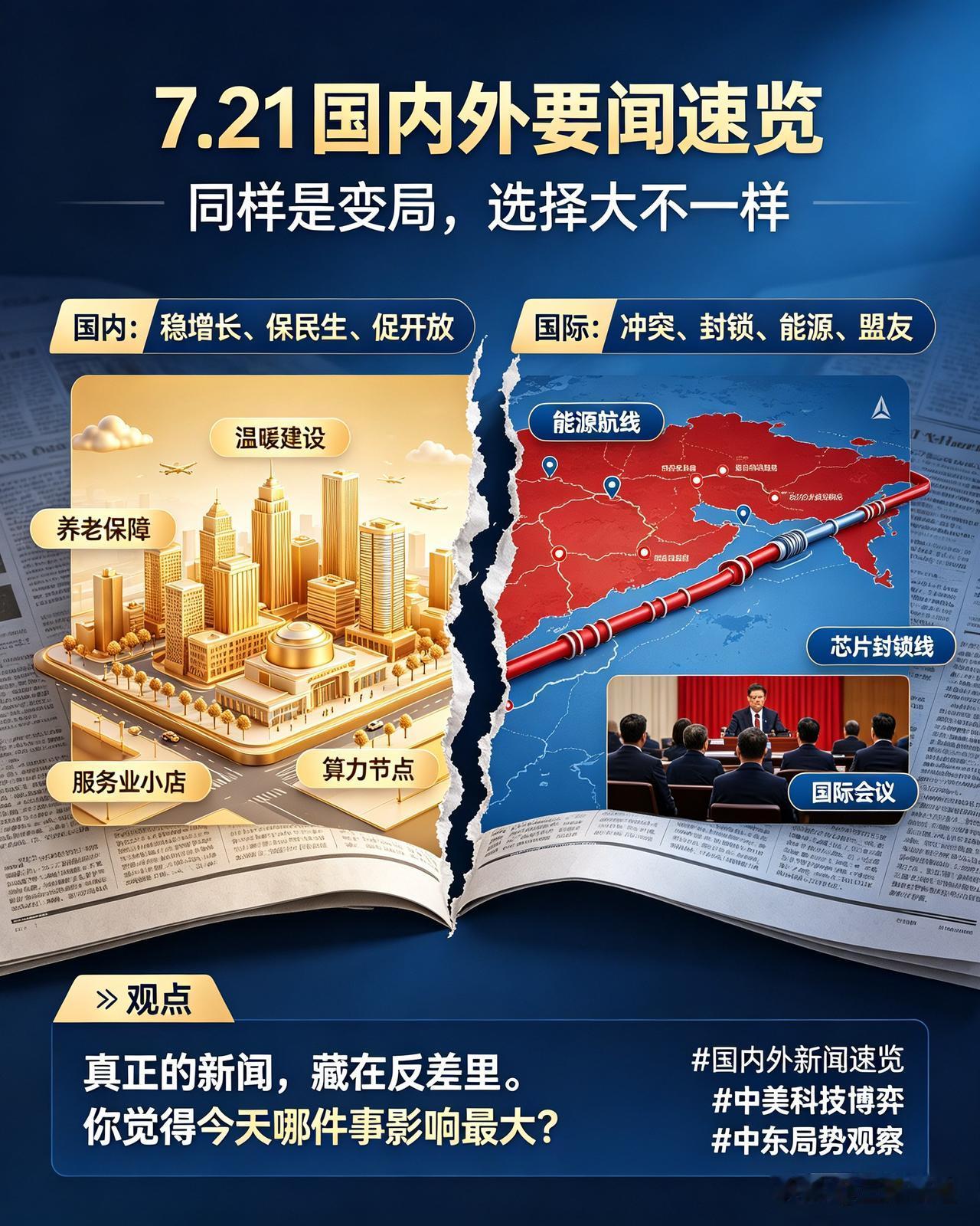7.21国内外要闻速览
 
国内要闻
 
1. 国务院常务会议审议十五五知识产权