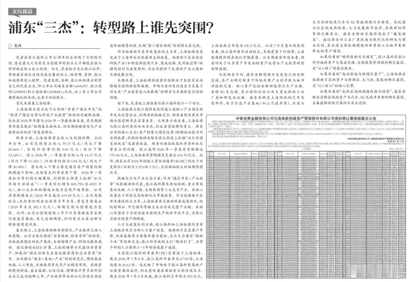 昨天刊登在《金融投资报》我的专栏文章 