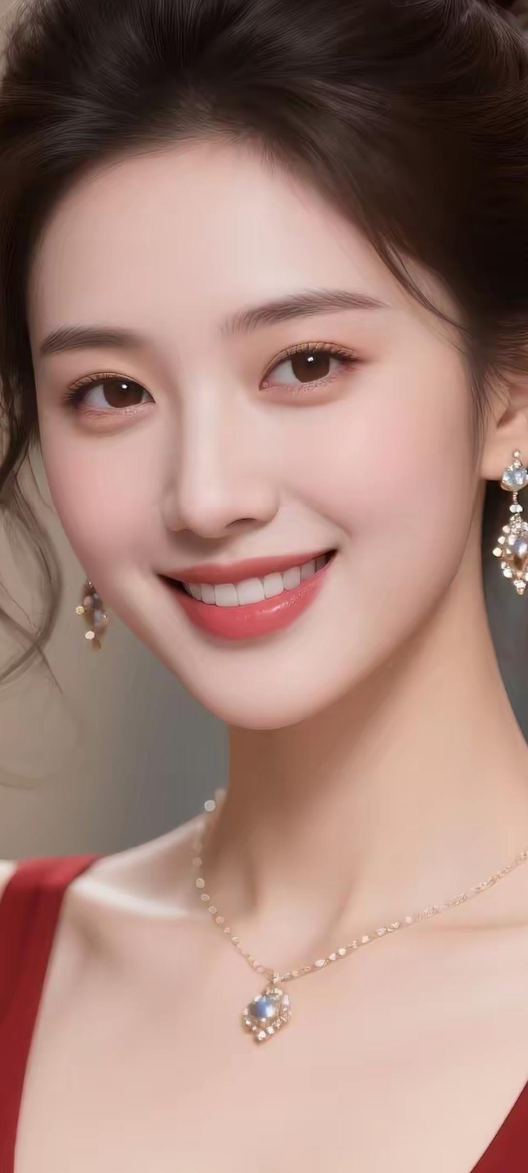 温柔微笑，优雅珠宝，散发迷人魅力！