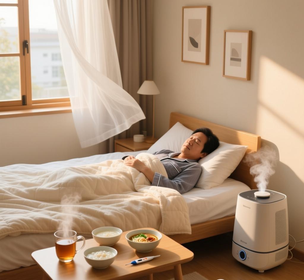 感染流感后，首要的是保证充足休息，给身体足够时间对抗病毒。多喝温水或淡盐水，既能