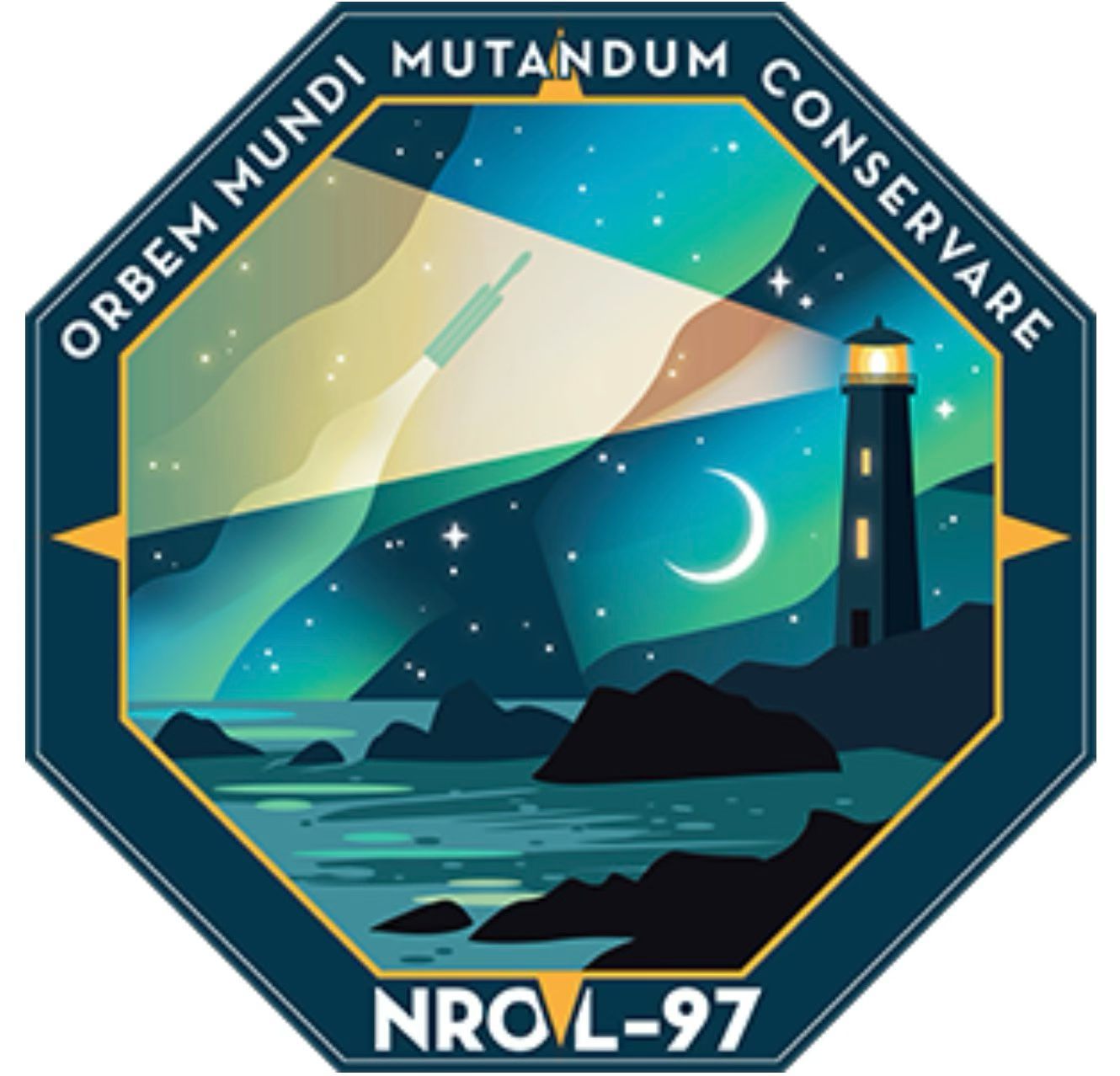 【航天 NROL-97的任务徽章】美国🇺🇸把这次发射拉回「9·11」事件。美