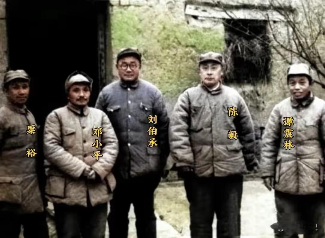 淮海战役总前委珍贵合影：茅草屋前的决胜瞬间

这张珍贵的合影拍摄于1948年，地