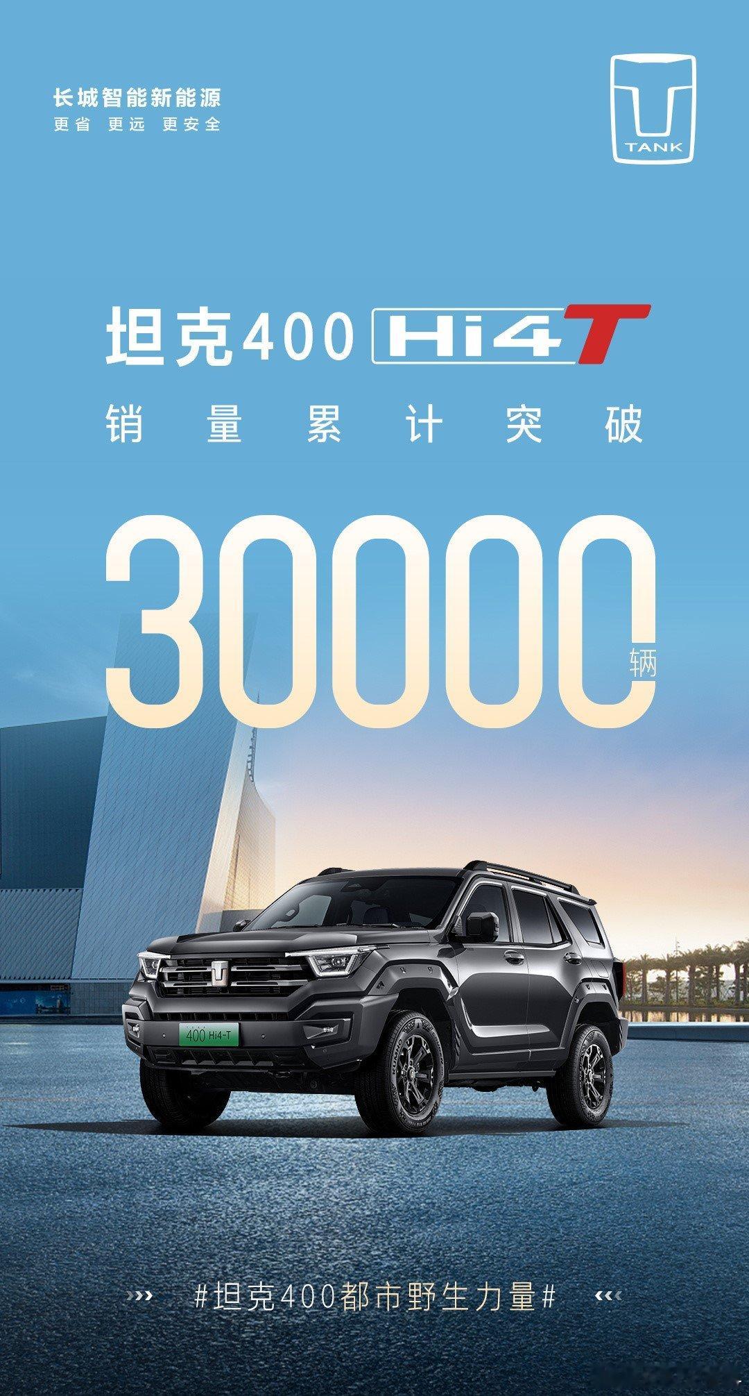 不声不响的，坦克400Hi4-T交付超3万辆了。#长城汽车# #越野车# #新能