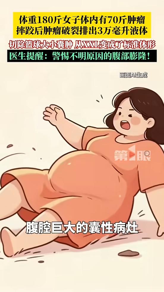 “太吓人了！”5月11日报道，浙江，一女子长期腹部肥胖，减肥很困难，前段时间，她