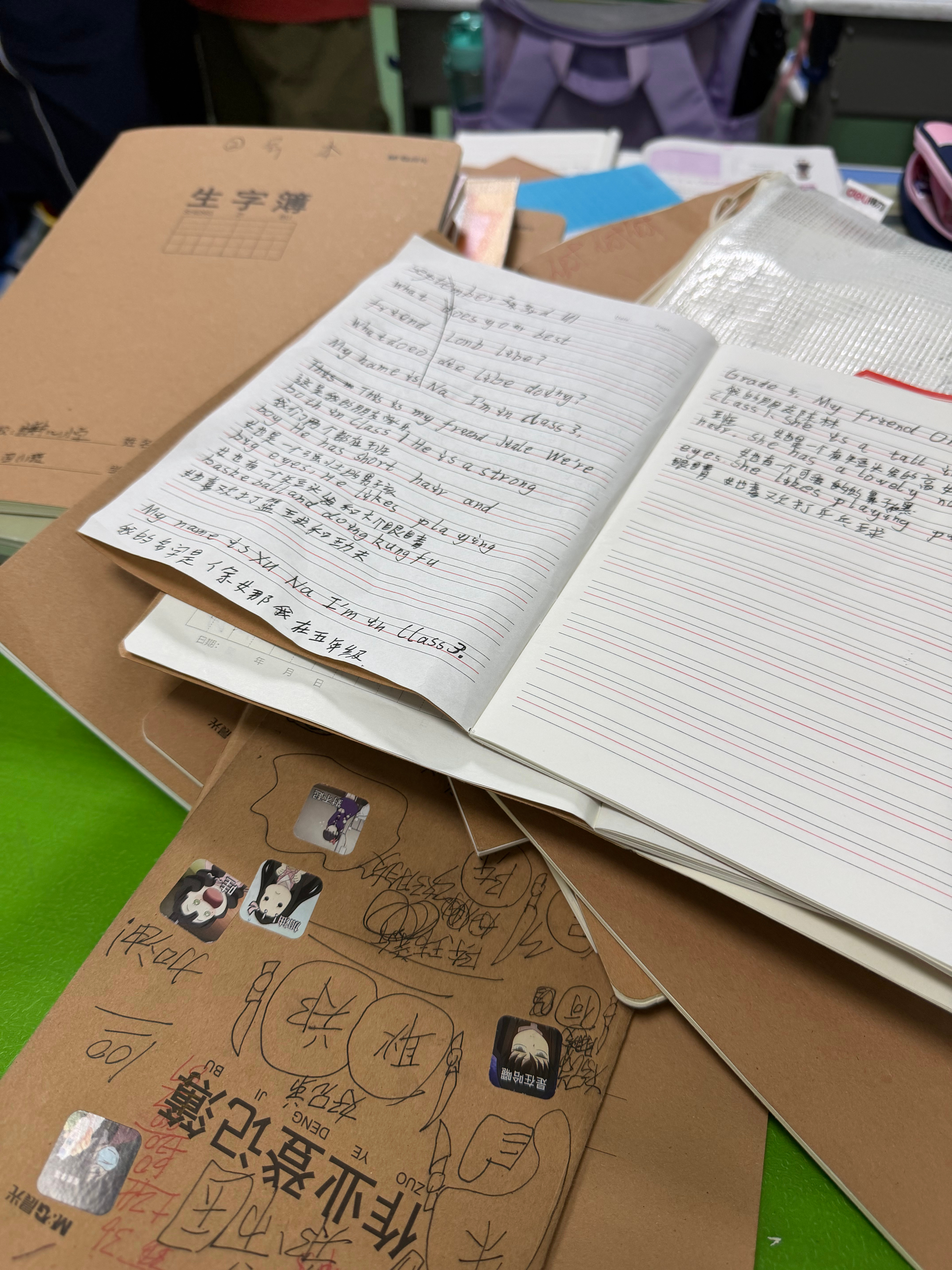 一回教室就这么多作业要检查是想让我陨落吗[疑问] ​​​