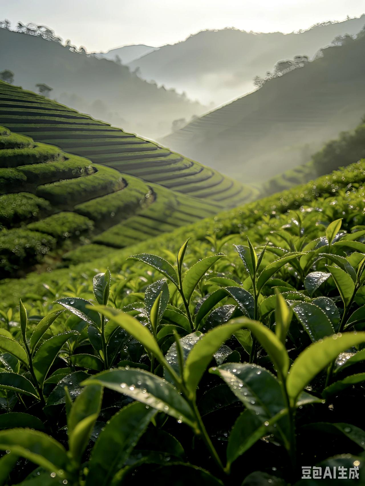 夏日生活打卡季茶园层层叠翠，采茶人指尖轻捻，一叶一芽都是自然的馈赠与生活的诗意。