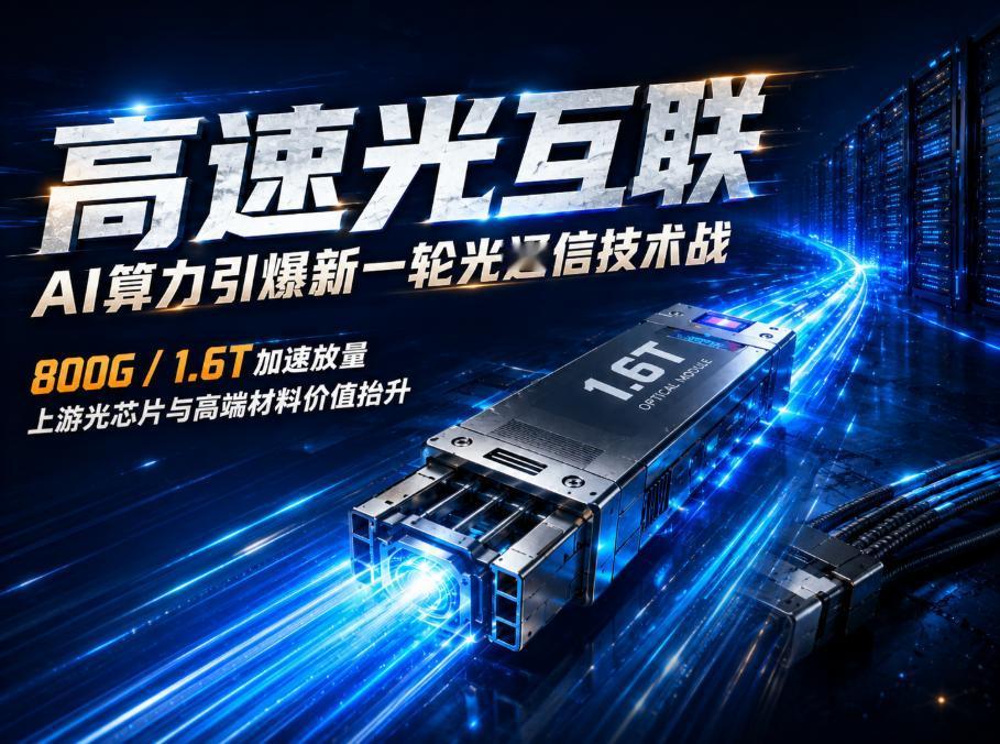 AI光互联风口爆发！全产业链核心受益标的完整梳理
 
AI算力集群高速组网需求全