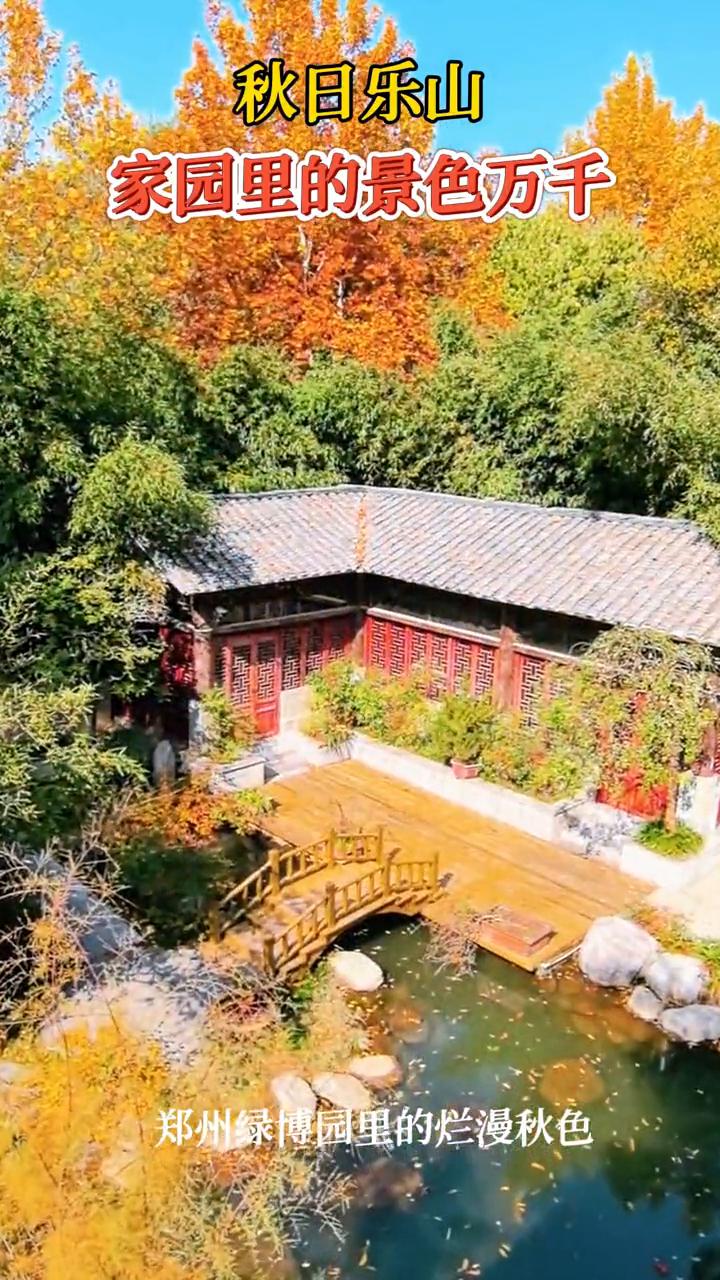 秋日乐山。
家园里的景色万千，郑州绿博园里的烂漫秋色。