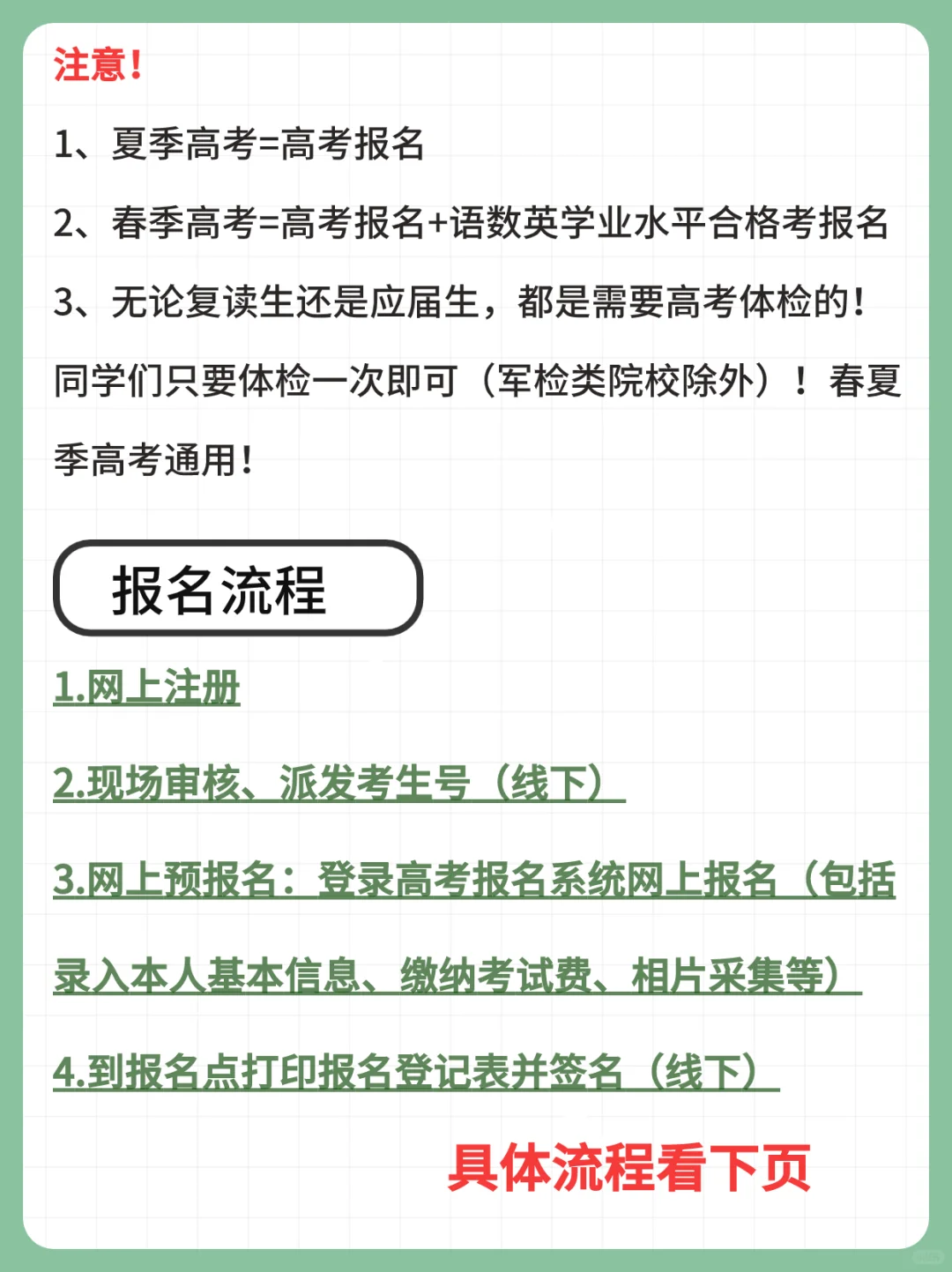 快❗复读生&应届生怎么报名和体检