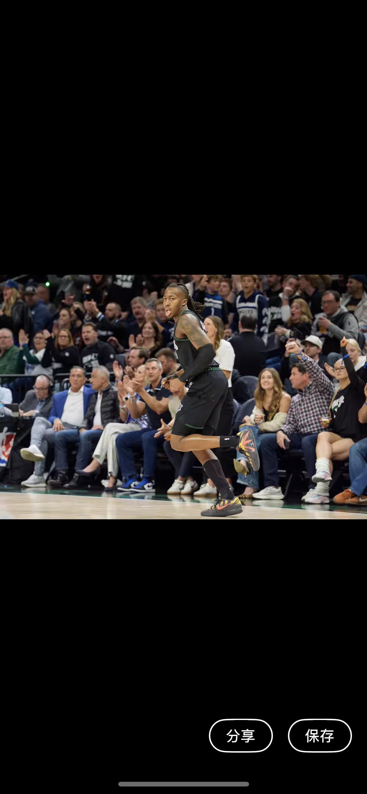 4月26日讯 NBA季后赛首轮G4，森林狼主场112-96战胜掘金，大比分3-1