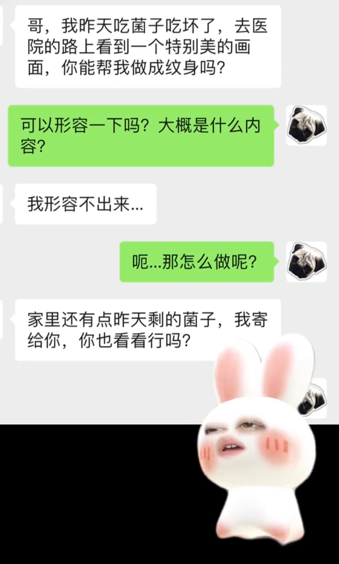 对方向你发来一个吃菌子幻觉邀请 ​​​