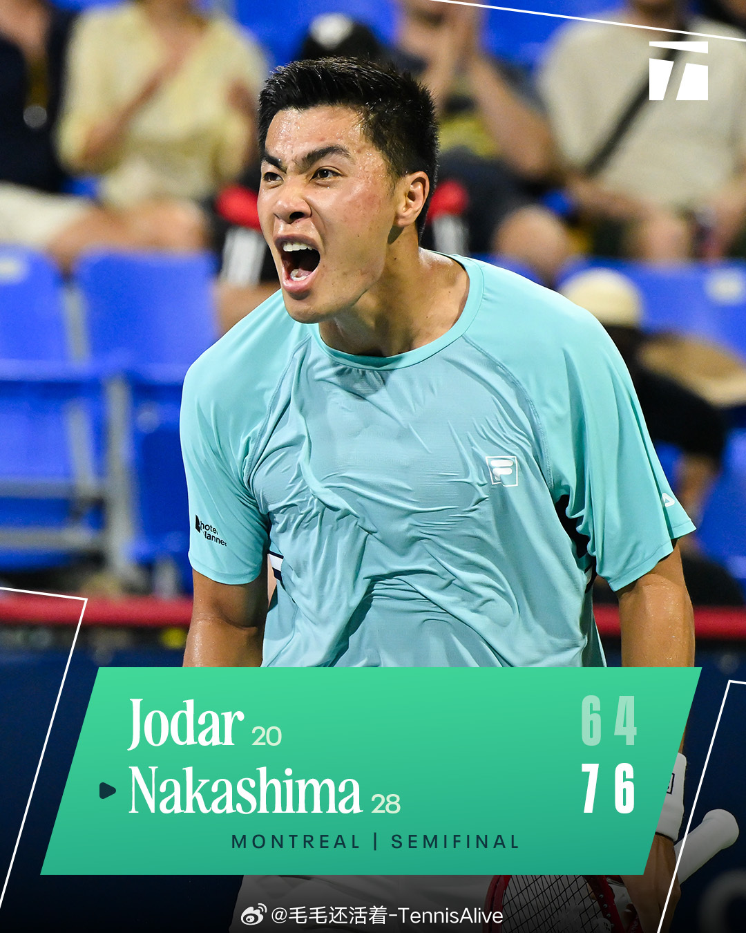 【中岛布兰登蒙特利尔决赛晋级之路】半决赛：7-6 6-4霍达尔15🔥QF：6-
