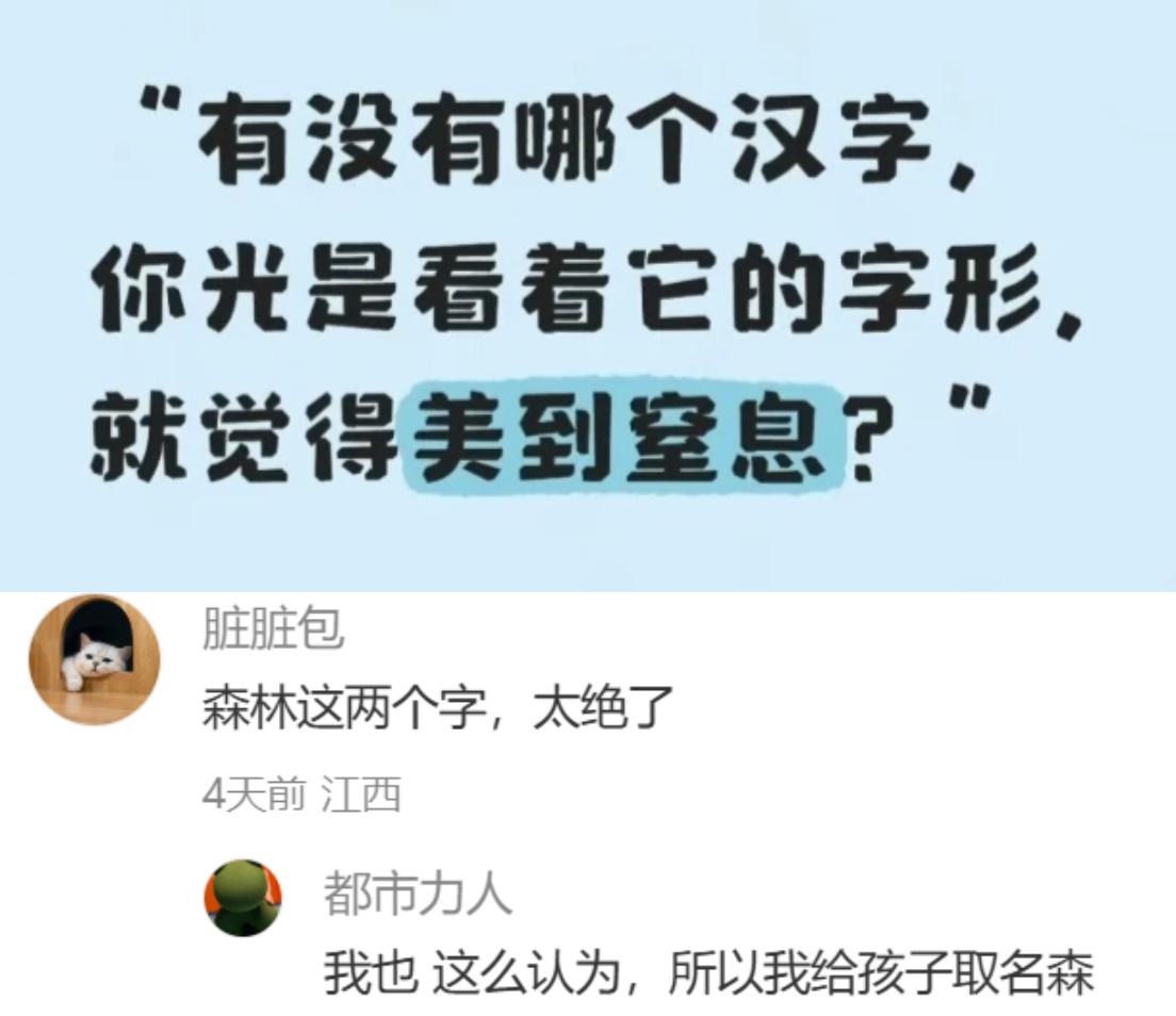 有没有哪个汉字。你光是看着它的字形，就觉得美到窒息？