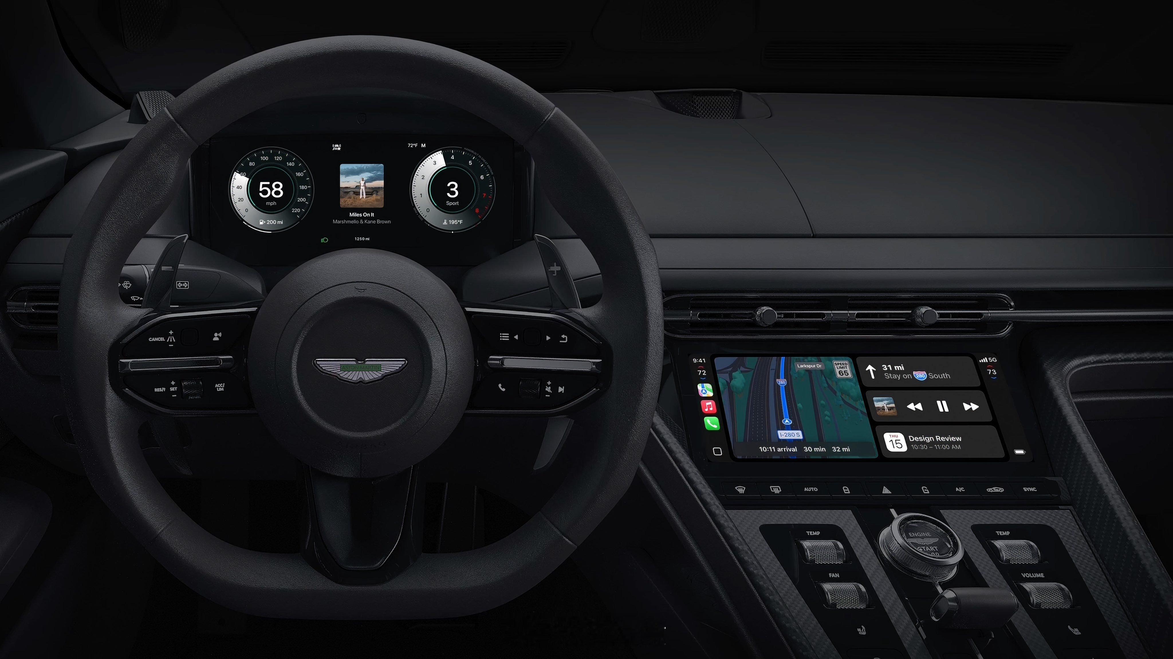 苹果正式推出了下一代车载系统“CarPlay Ultra”，并将率先在阿斯顿·马