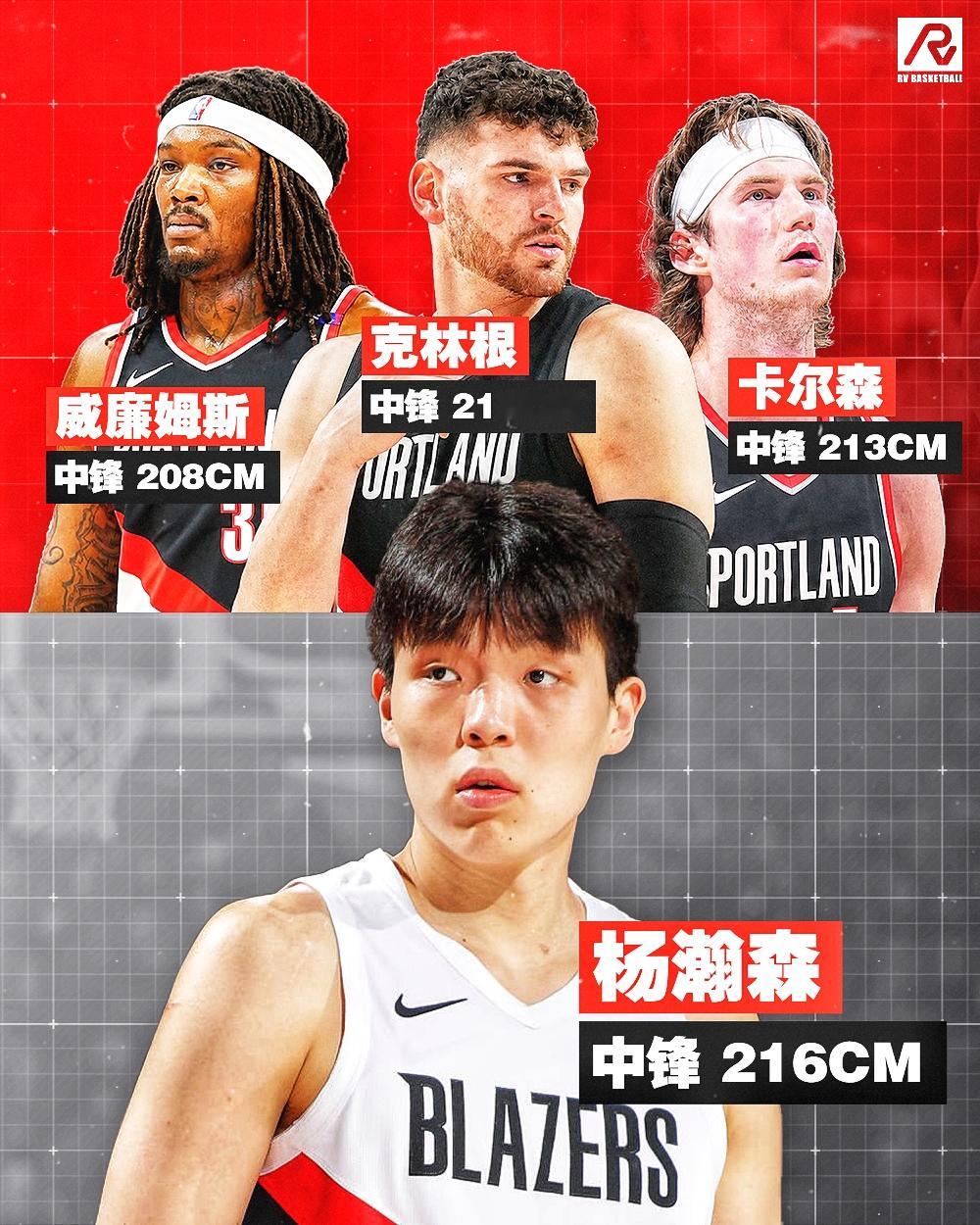 随着威廉姆斯的回归加上新签下的卡尔森，还有原本的克林根，在中锋位置上的小杨下赛季