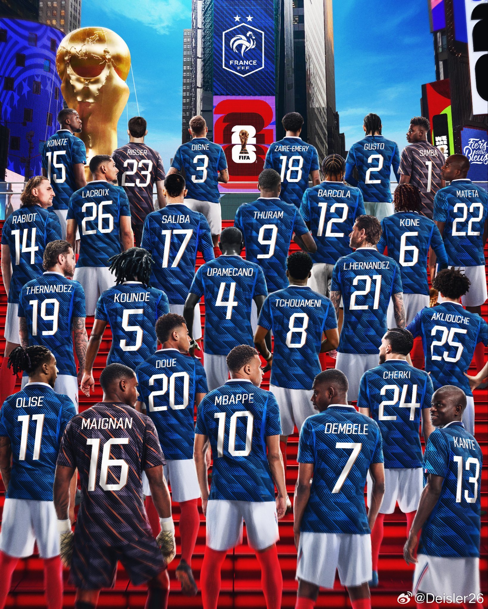 🚨法國國家隊2026世界盃球員號碼：4️⃣達約·烏帕梅卡諾  🇫🇷1️⃣1