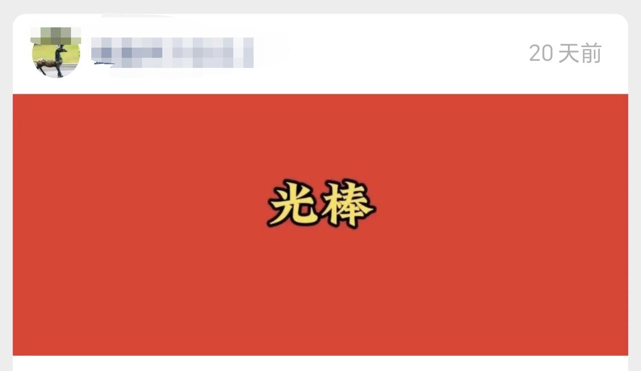 光棒，30天前写了，然后每天都写。20天前再次以光棒为标题，写了很多次很多次。去