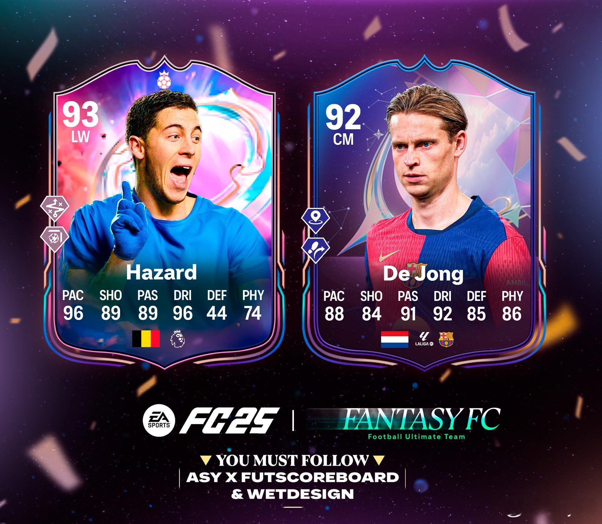 梦幻FC的球员卡样式确认。阿扎尔的梦幻卡确认将会推出。 