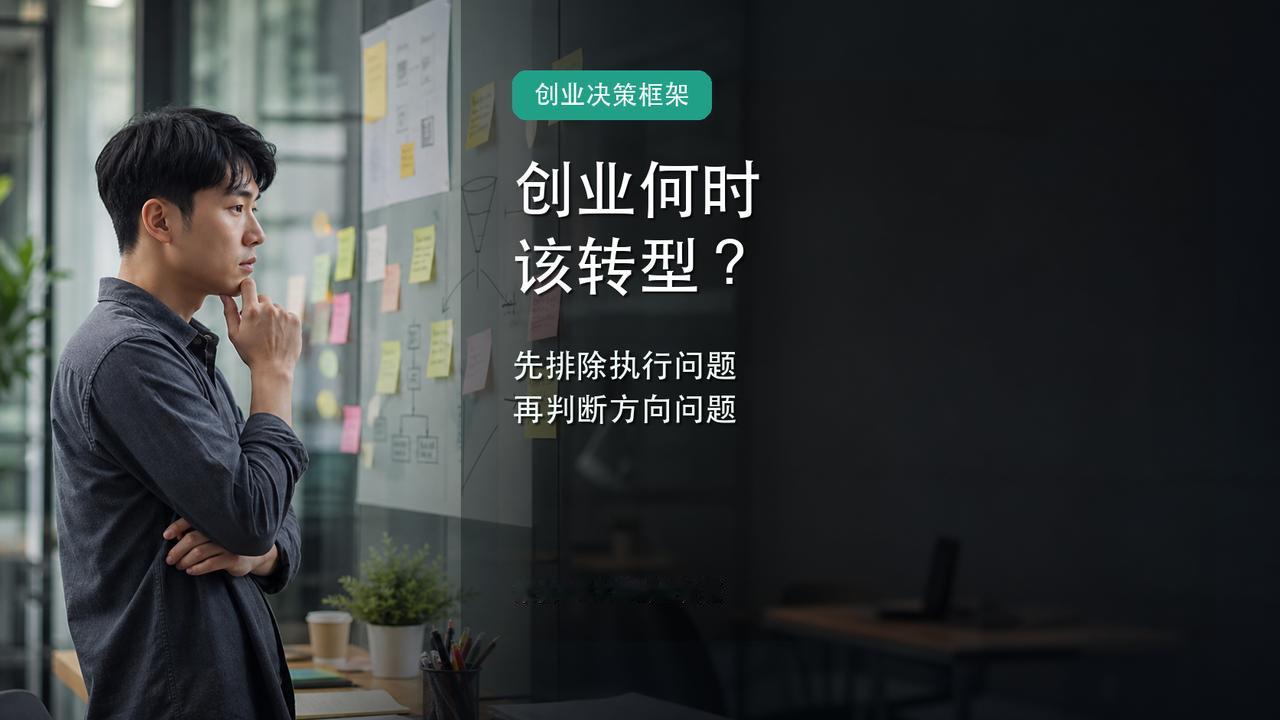 创业何时该转型？来自Reddit创业社区的决策框架

 核心洞察

"每个想法在
