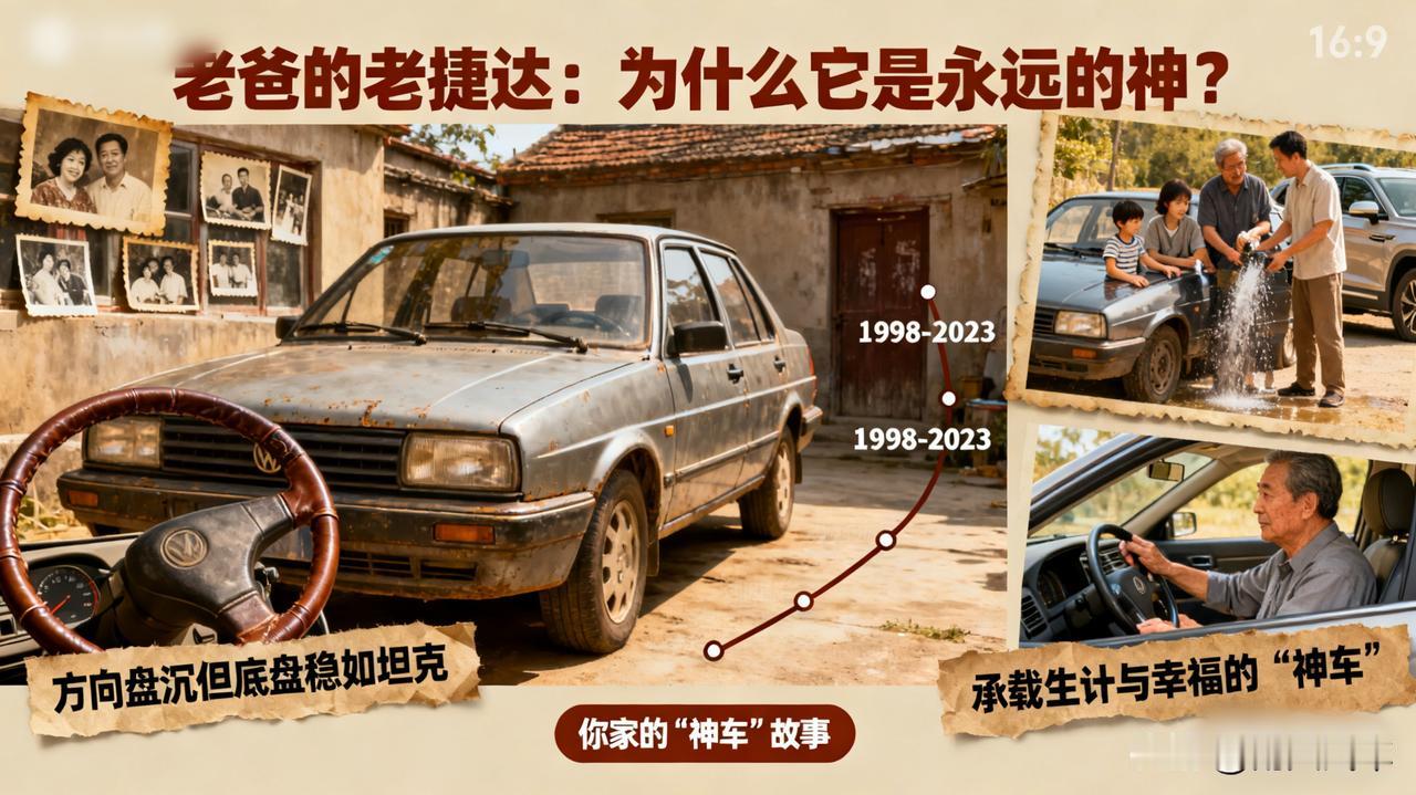 老爸那台老捷达，是我心中永远的神车！

方向盘沉、没助力，但底盘扎实得像坦克。印